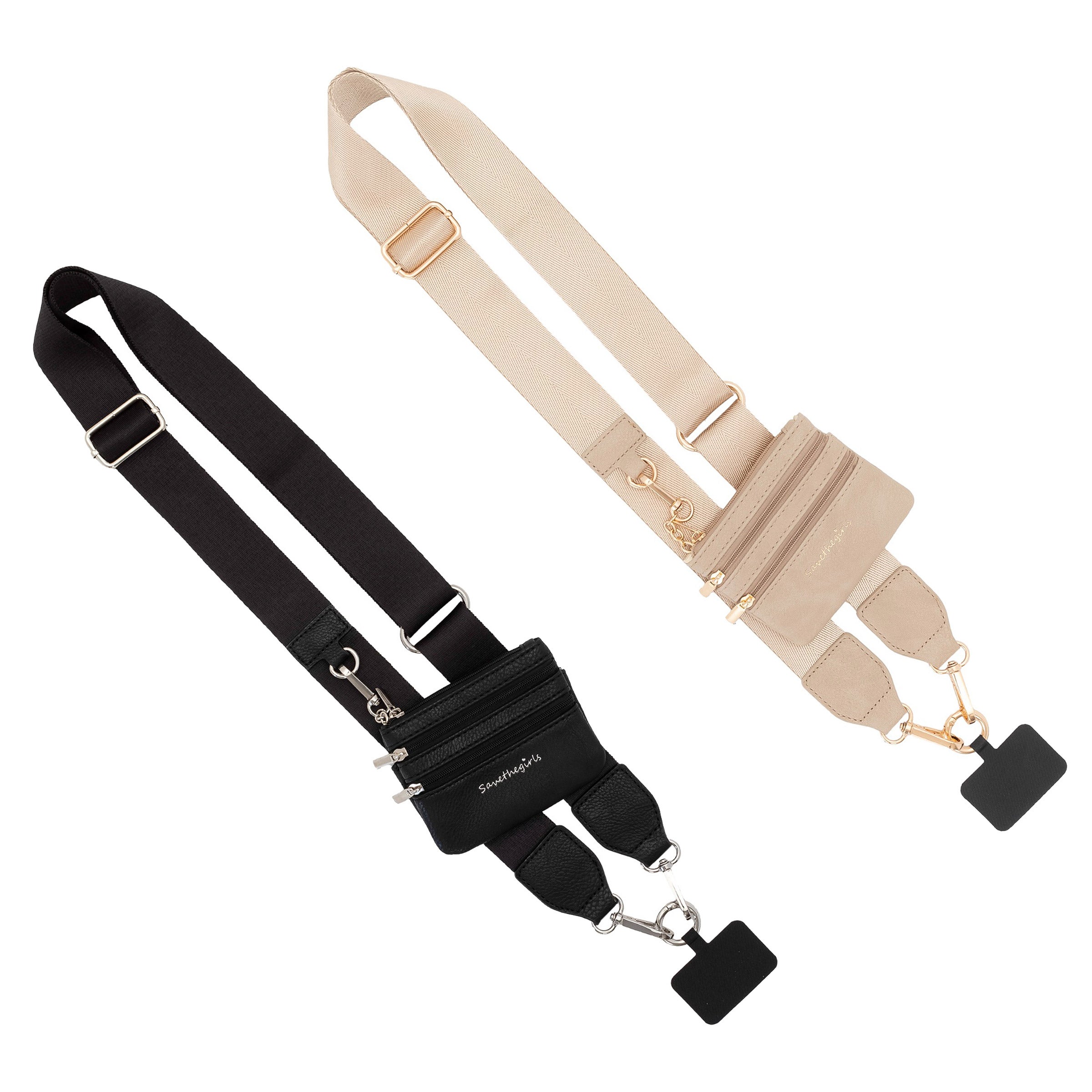 Clip & Go Strap With Zippered Pouch 2-pack
