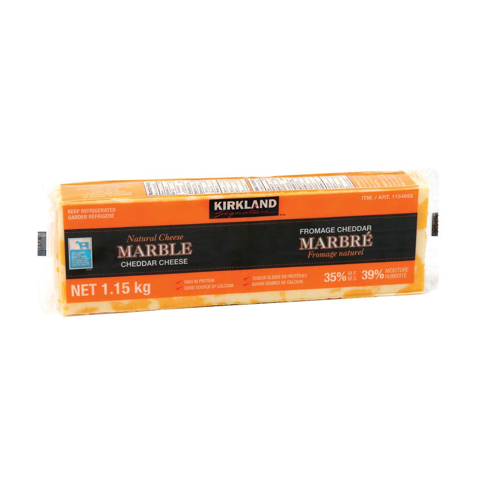 Kirkland Signature marble cheddar cheese