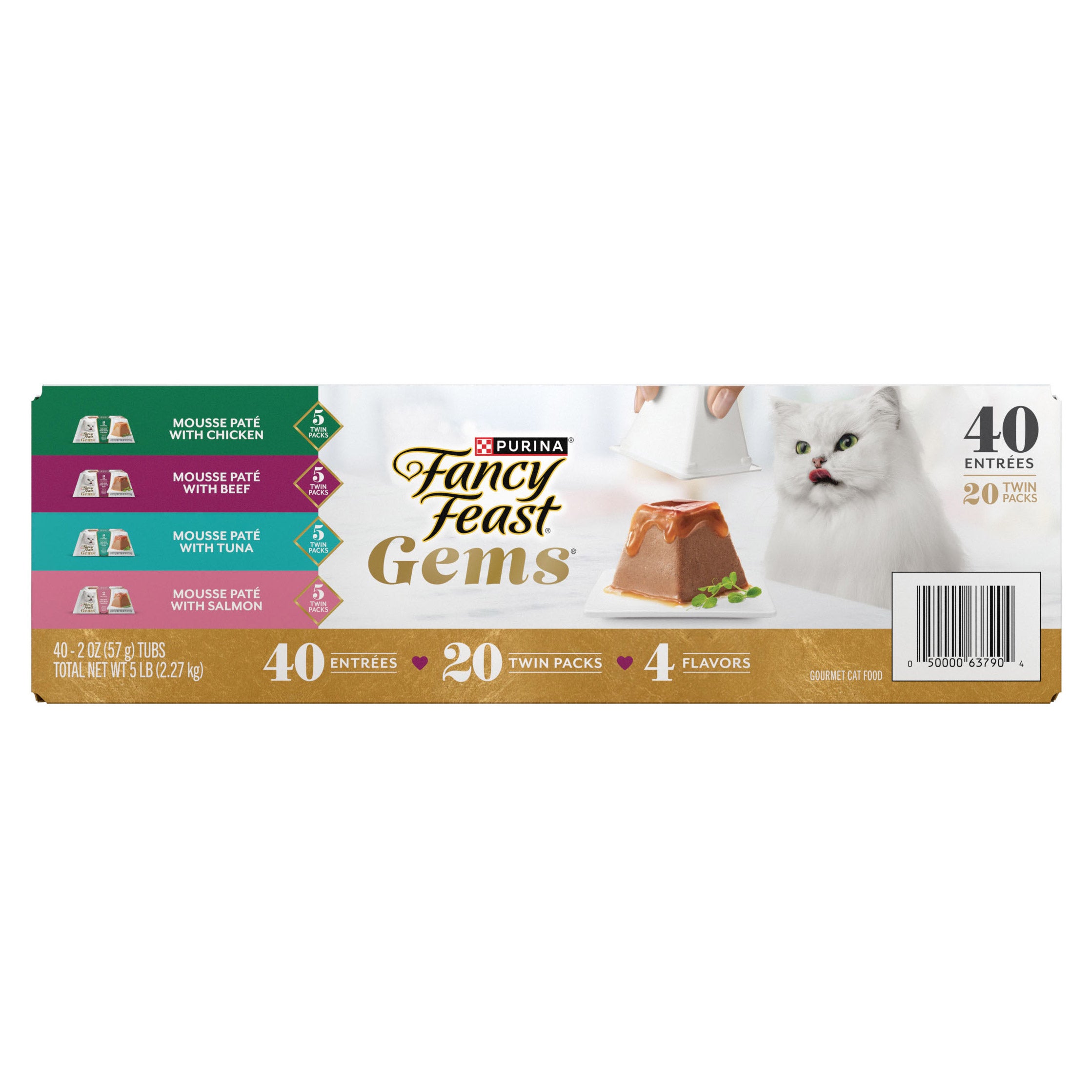 FANCY FEAST GEMS PATE MOUSSE VARIETY 40/2 OZ (5LBS)