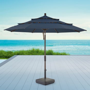 Proshade 11ft Wood-Look Collar Tilt Aluminum Umbrella | Costco
