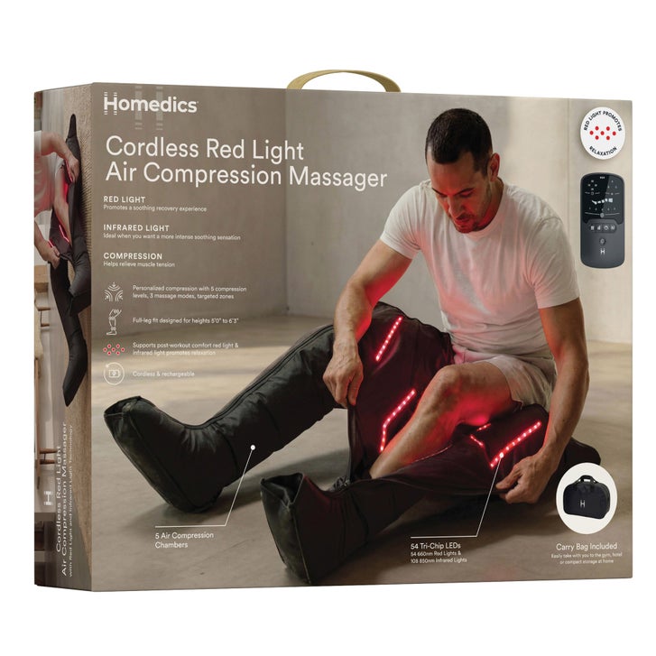 Homedics Cordless Compression Boots with Red Light | Costco