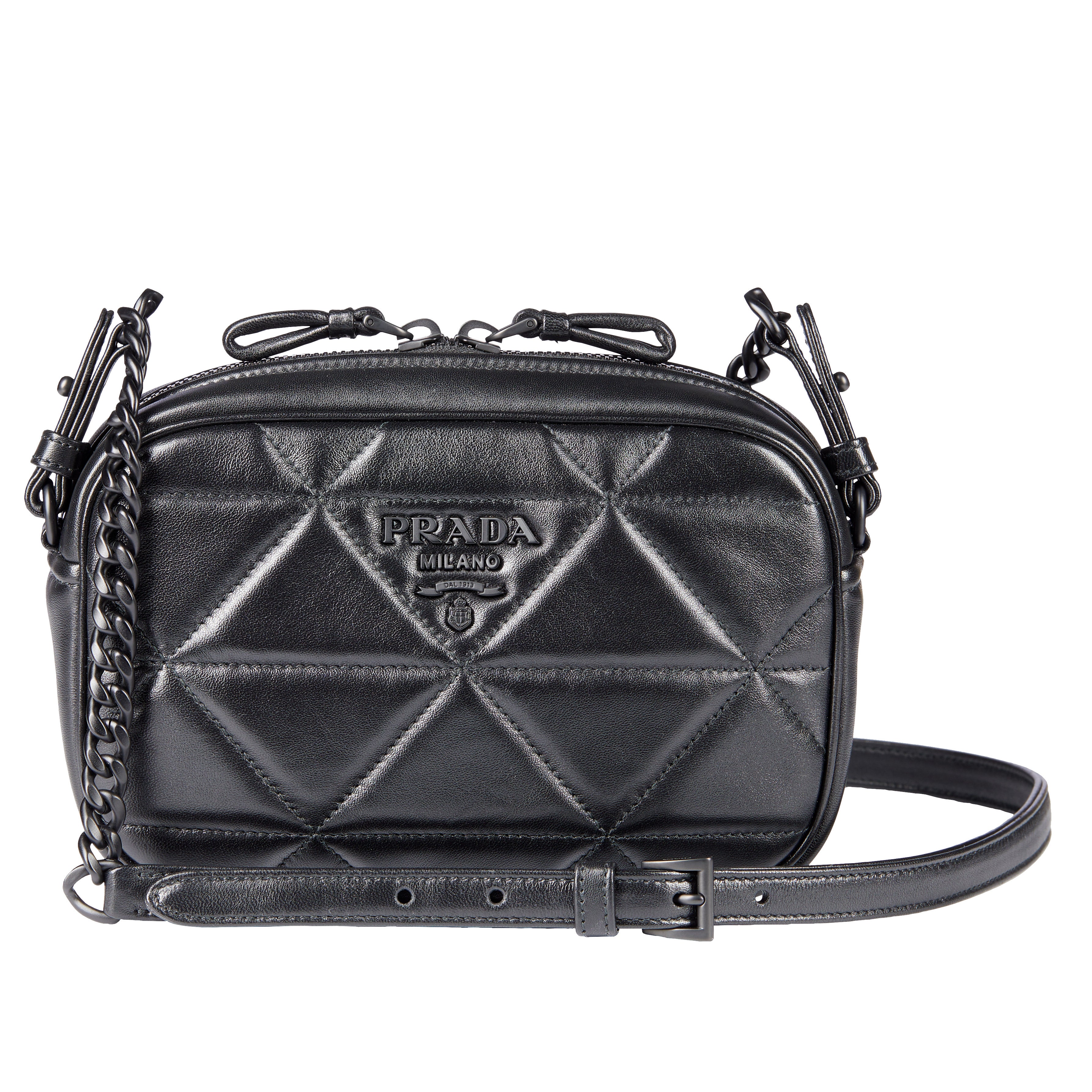 Prada Leather Spectrum Shoulder Bag, Black | Costco