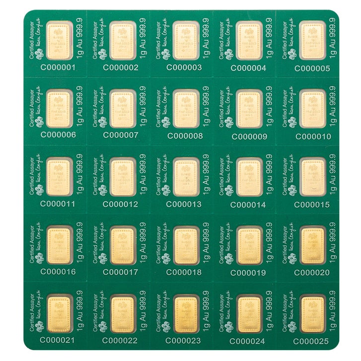 25 Gram PAMP Suisse Diwali Lakshmi Multigram Gold Bar (New in
