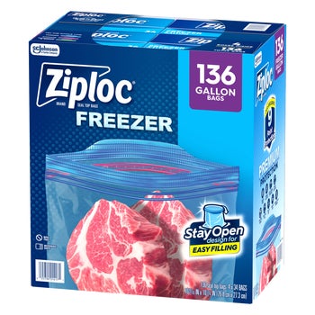 Ziploc Grip 'n Seal Freezer Bags, Gallon, 136 ct | Costco