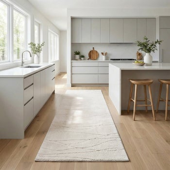 【スーパーmoon】ランレイ　プレナリィ　クリーム Gertmenian Turin Runner Rug, Kie Ivory, 2'6” x 7' | Costco