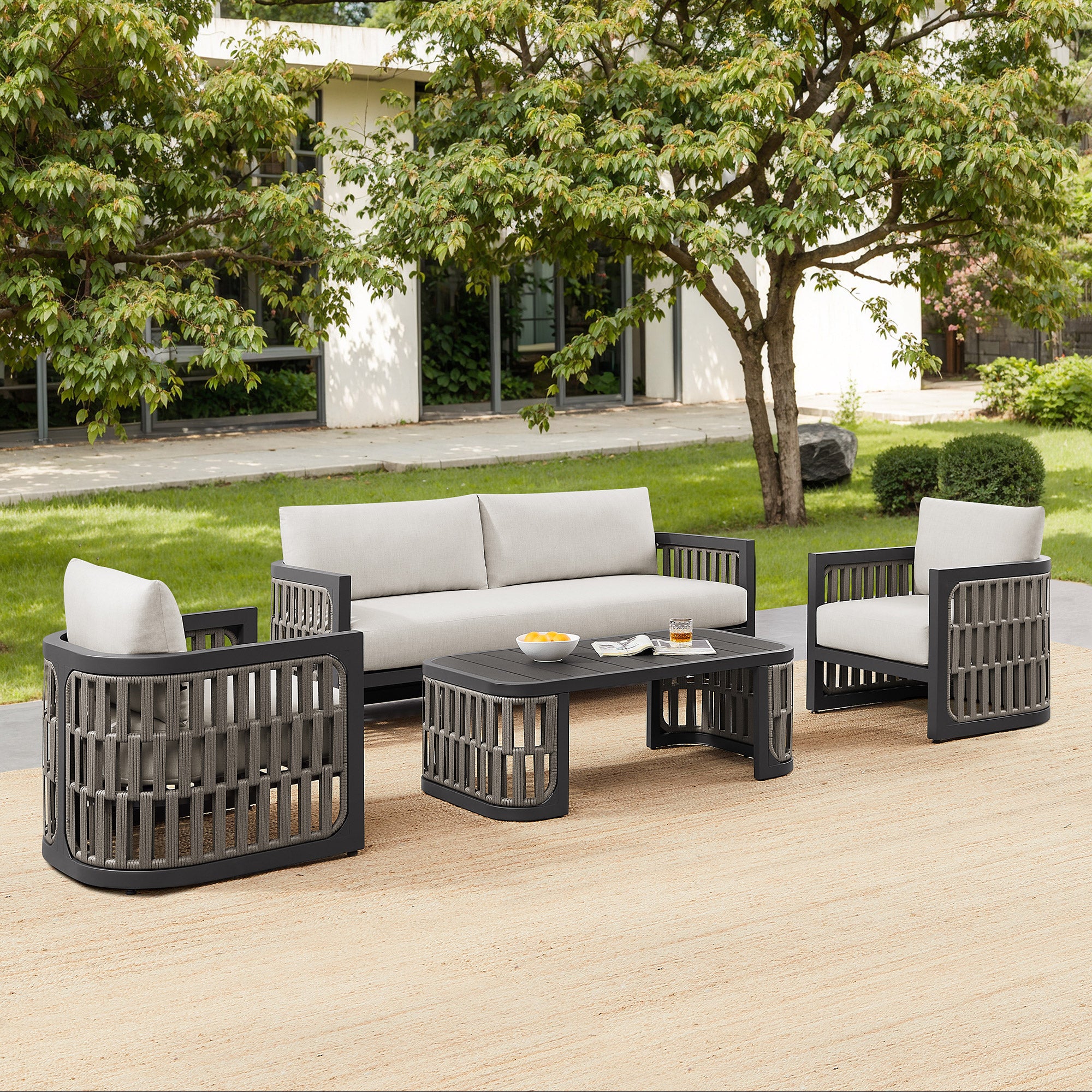 【希少】オーベック クレッシェンド 3PCS SET Henredon Cheval 4-piece Outdoor Patio Seating Set | Costco