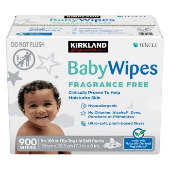 Kirkland Signature Baby Wipes Fragrance Free, 900-count