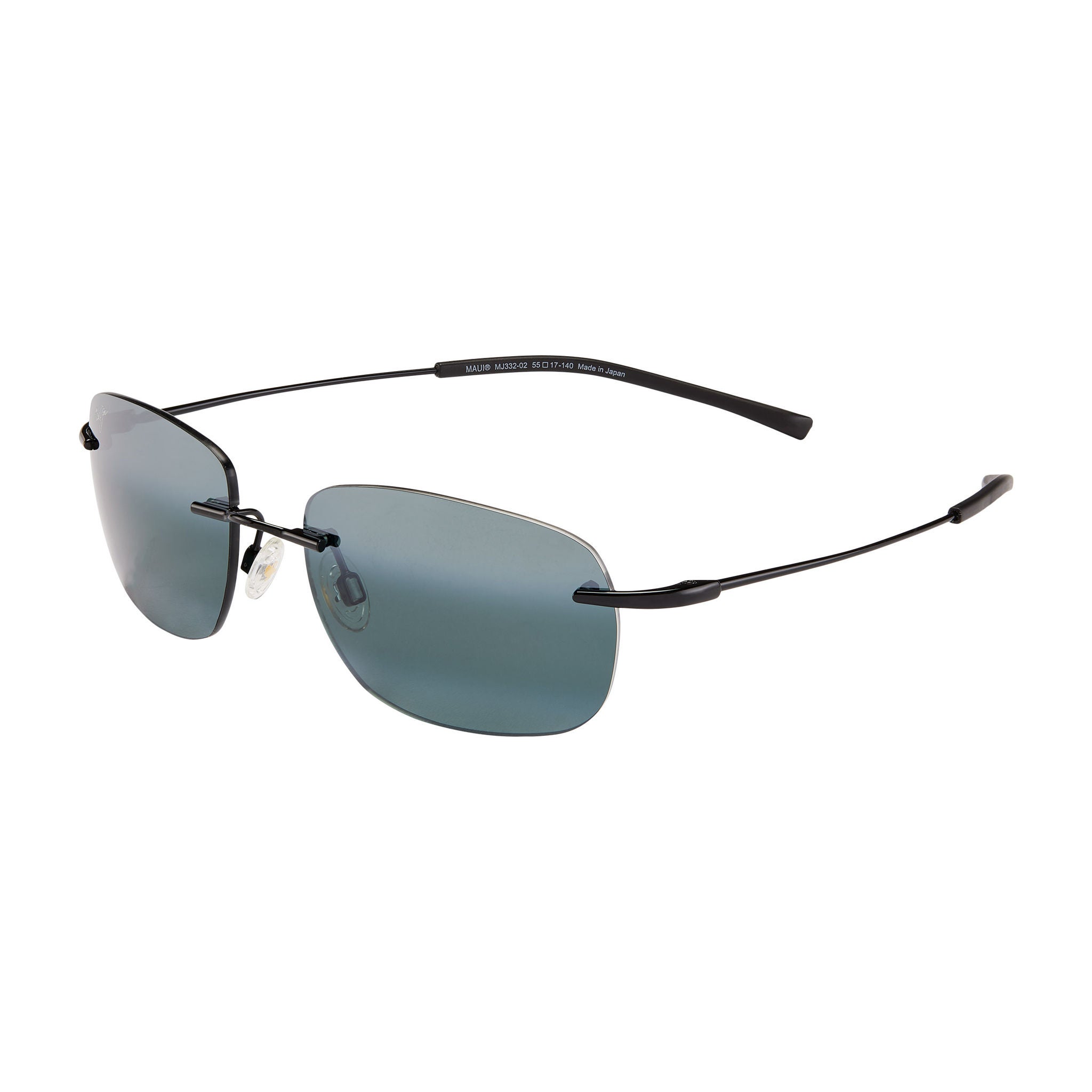 Maui Jim Nanea 332-02 Black Gloss Polarized Sunglasses, Neutral