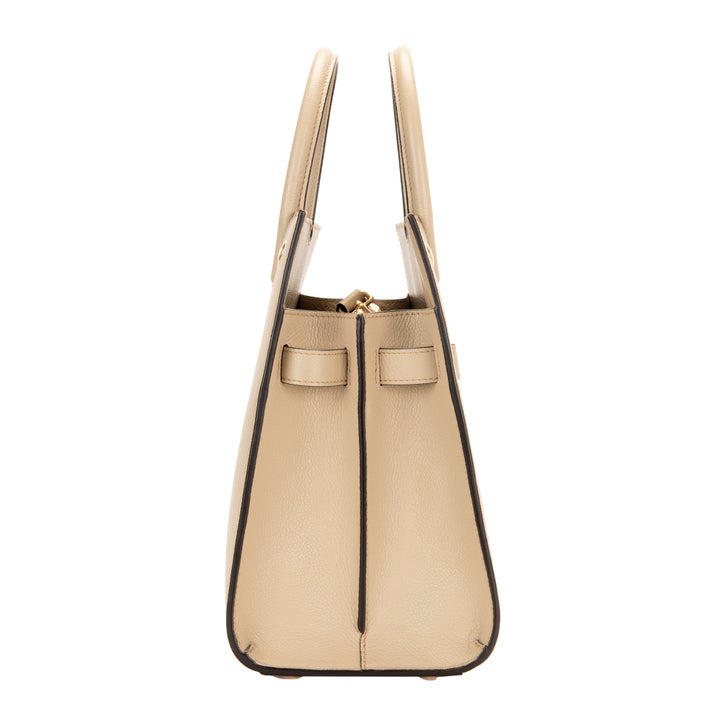 Burberry Small Leather Two Handle Title Bag | Costco