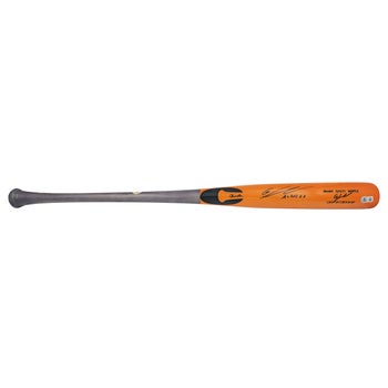 Gunnar Henderson Autographed Orange Chandler Player Model Baseball Bat Baltimore Orioles "AL ROY 23" - Beckett Authenticated