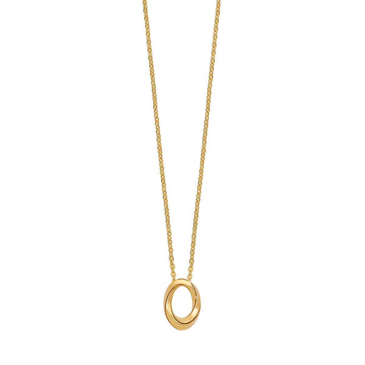 14kt Yellow Gold Swirl Oval Pendant