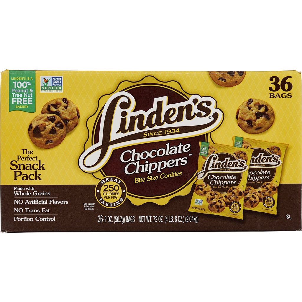 Linden's Chocolate Chippers Cookies, 2 oz, 36 ct | Costco