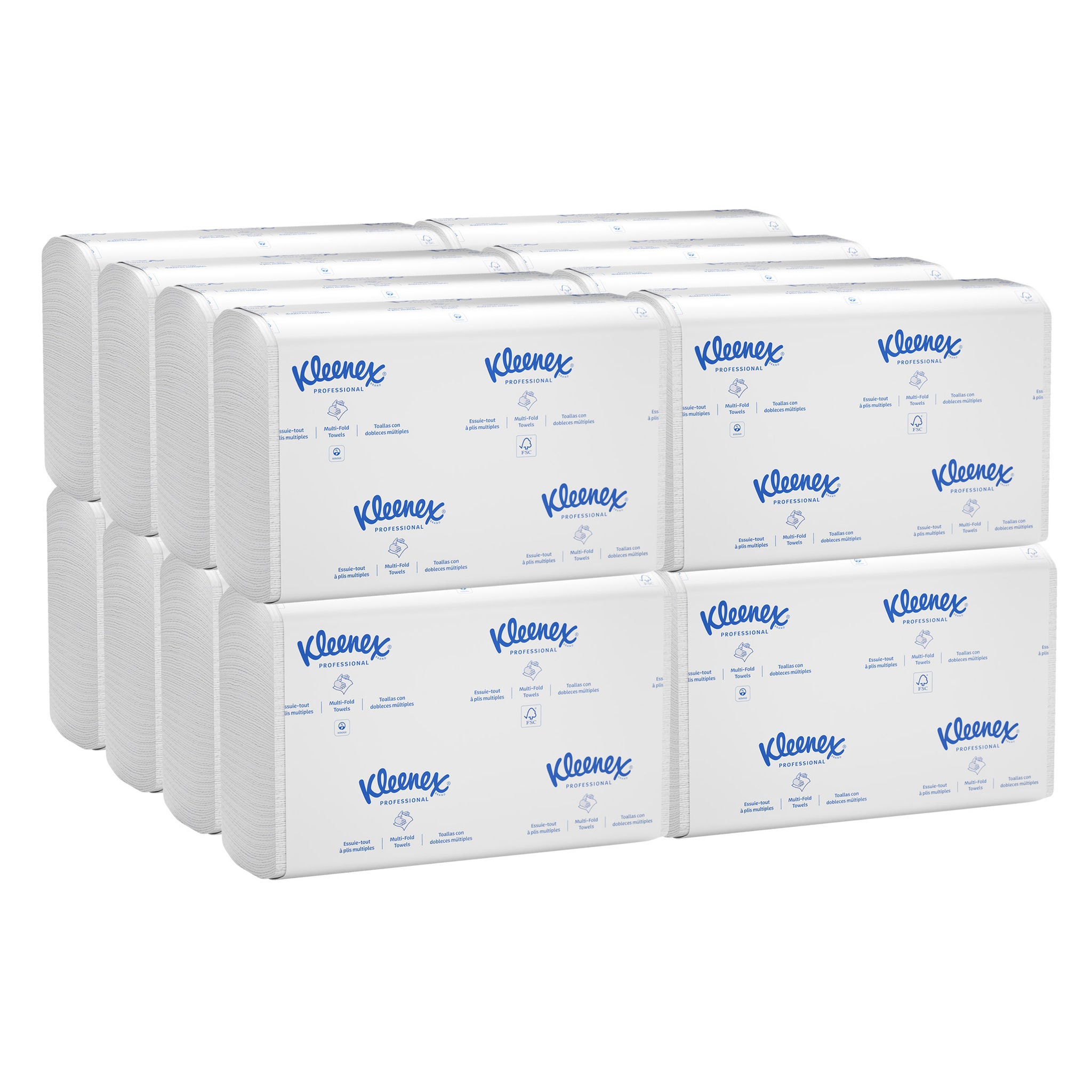 Kleenex Multifold Paper Towels 1-ply, White, 1 Case, 2400-count