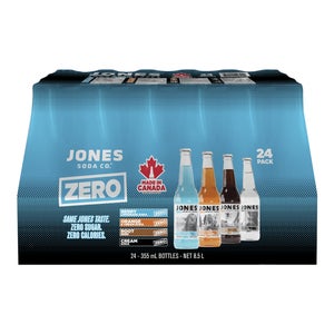 Jones Soda Zero Variety 24 x 355 mL