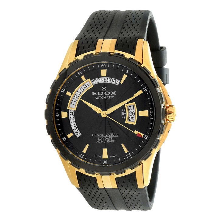 Edox Grand Ocean Black Dial Stainless Steel Automatic Men's Watch