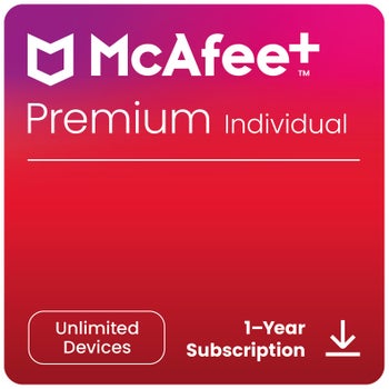 McAfee + Premium Individual, Unlimited Devices, 1-Year Subscription with Auto-Renewal (E-delivery)