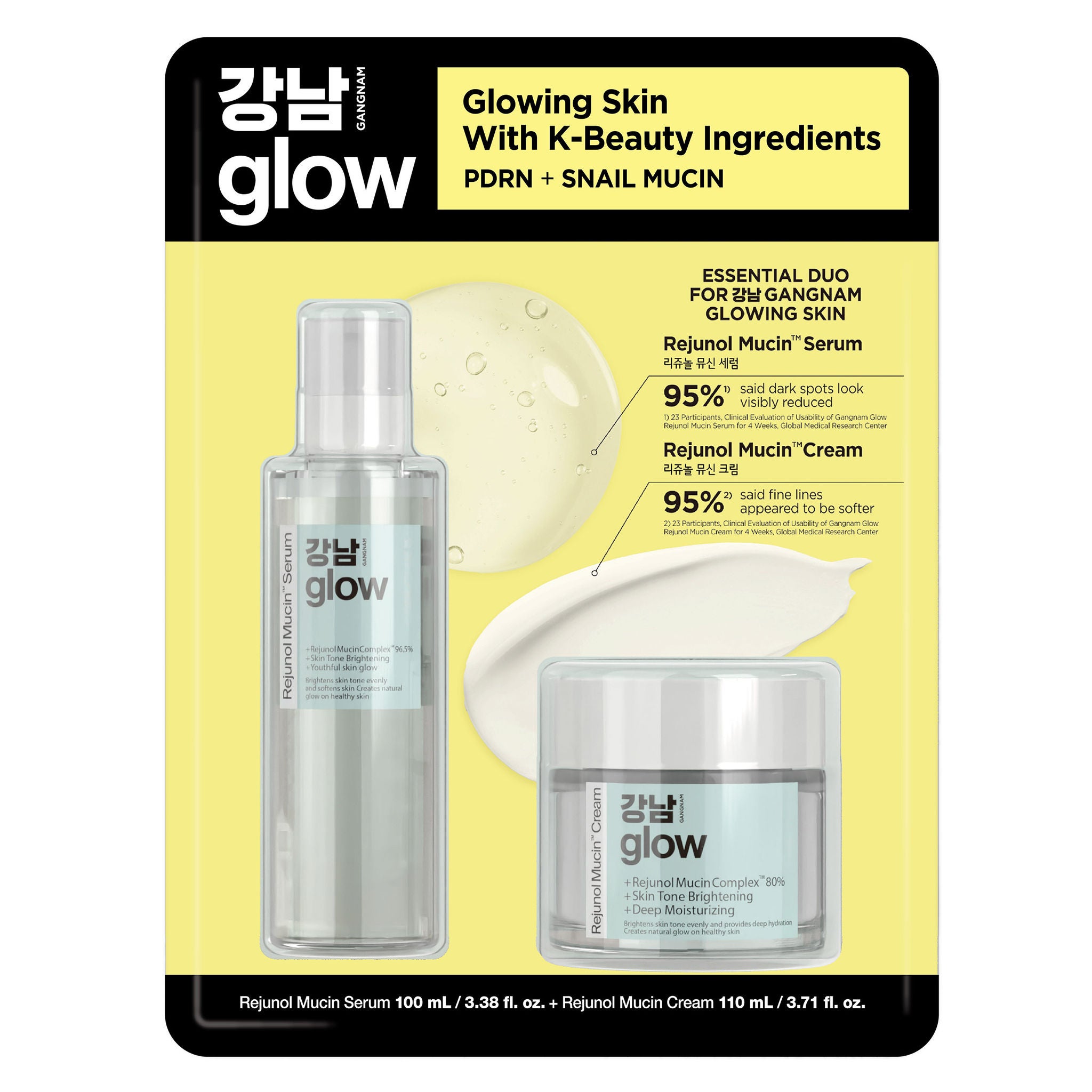 Gangnam glow Rejunol Mucin Serum and Cream, 100 mL + 110 mL | Costco