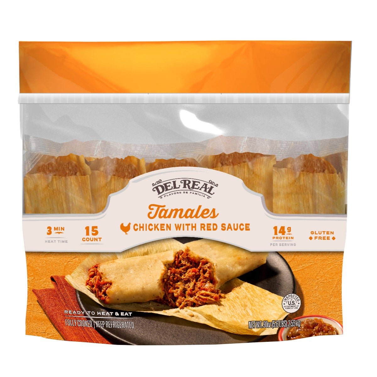 Del Real Chicken with Red Sauce Tamales