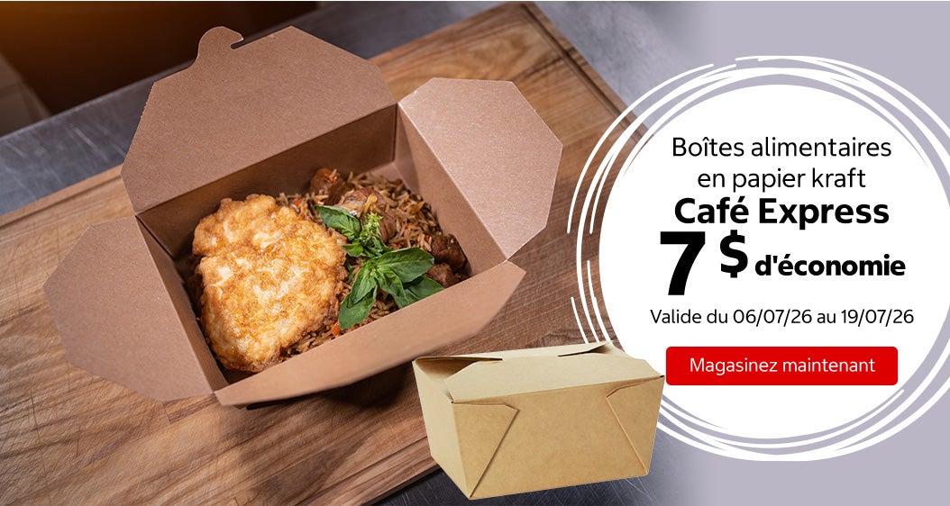 Café Express kraft paper food box $7 OFF Valid 07/06/26 to 07/19/26 Shop Now 