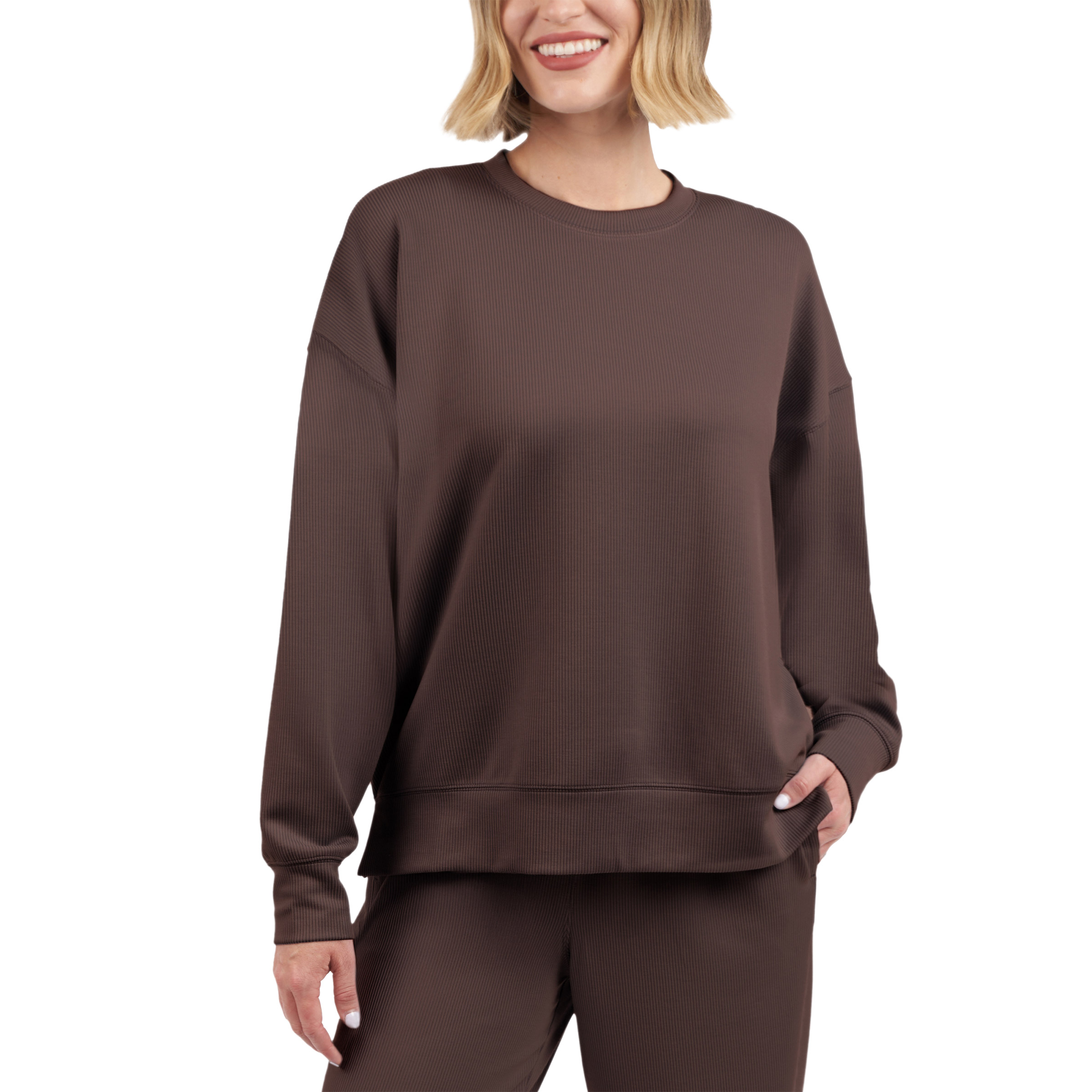 Kirkland Signature Women's Ribbed Crewneck