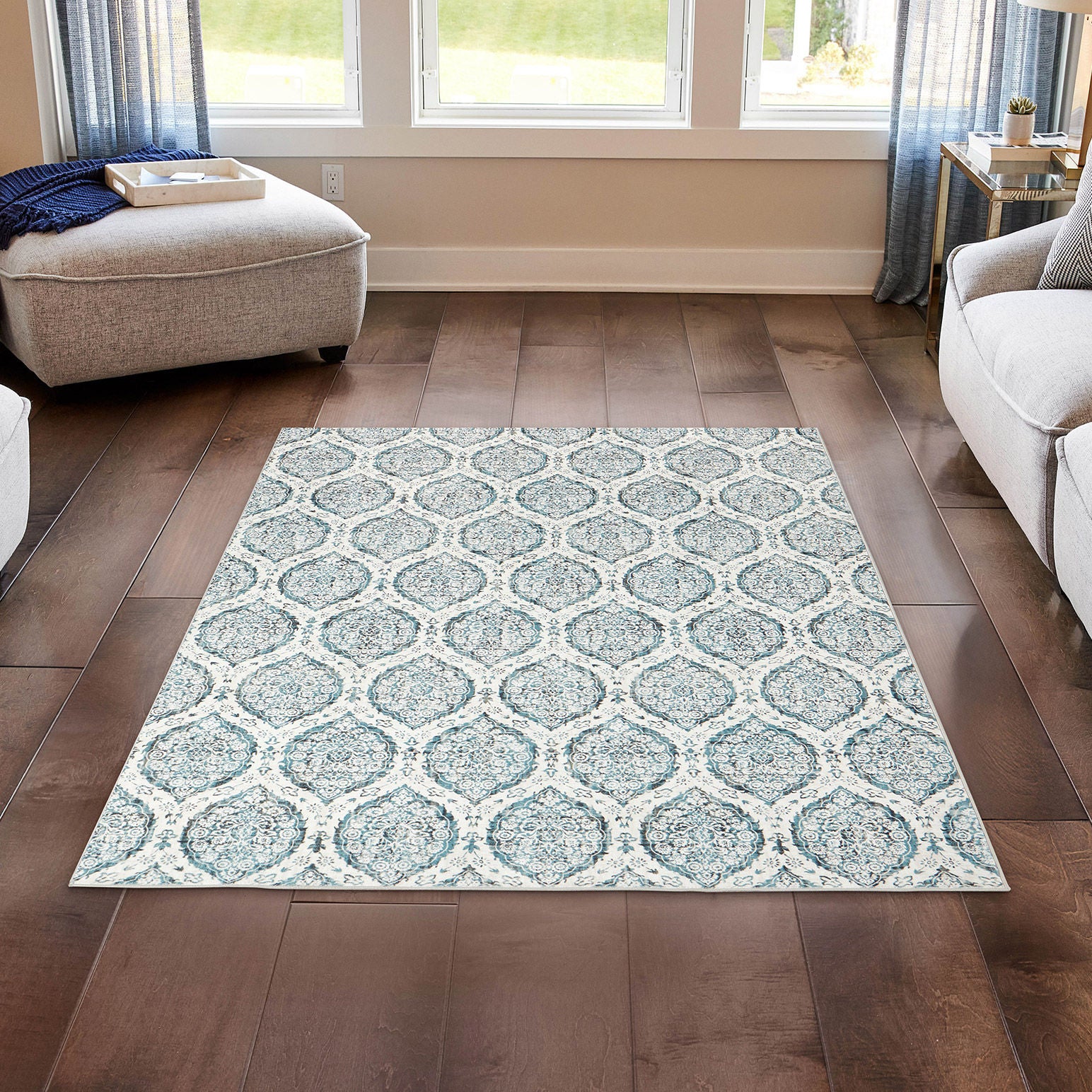 Wyatt & Ash Washable Indoor Area Rug, Alisha 5'3” x 7'5” | Costco