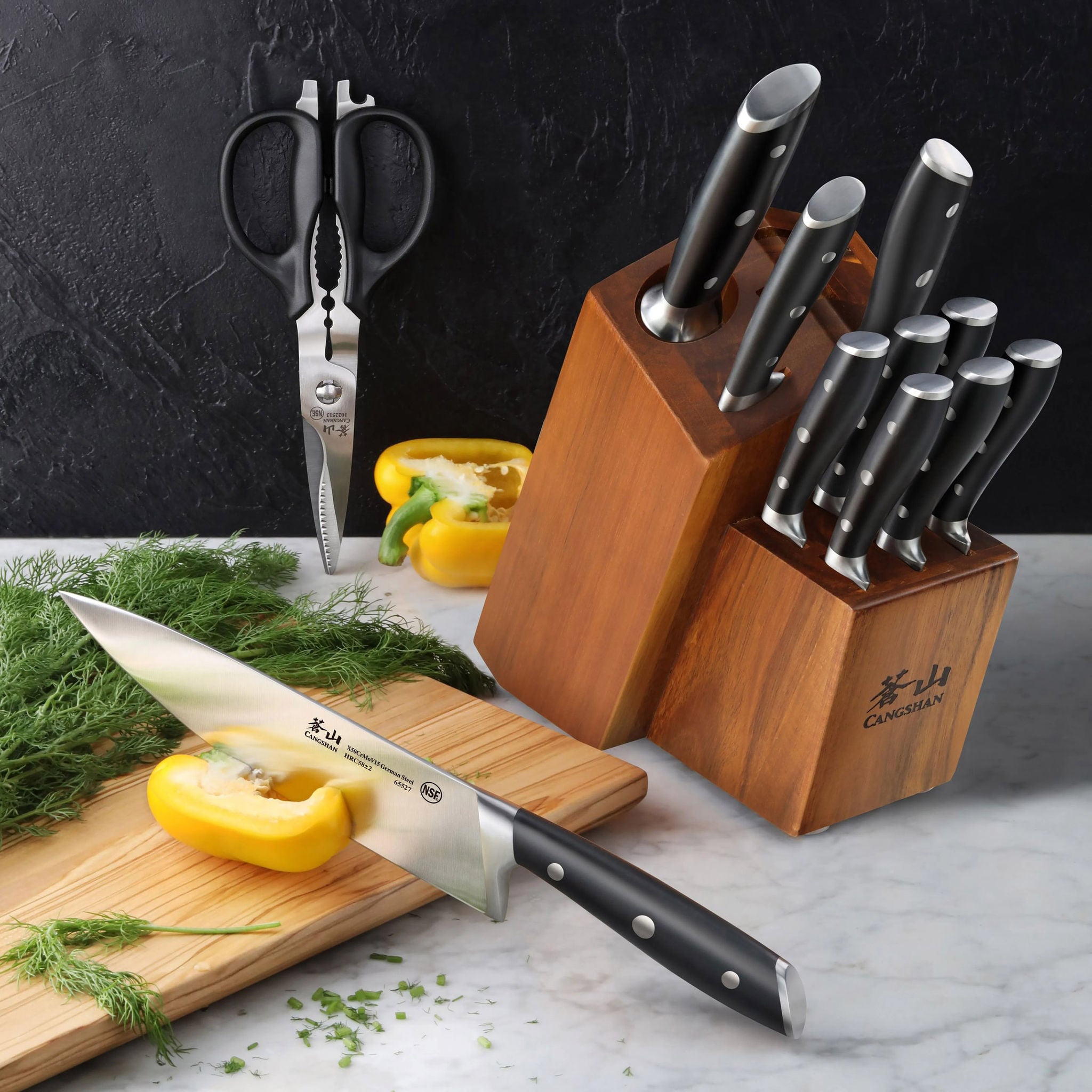 Hyper Knife HK Cream 1000ml 2個セット Cangshan Alps Series German Steel Forged Knife Set, 12-piece | Costco