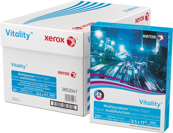 Xerox Vitality Multipurpose Printer Paper, 92 Bright, 20 lb, White