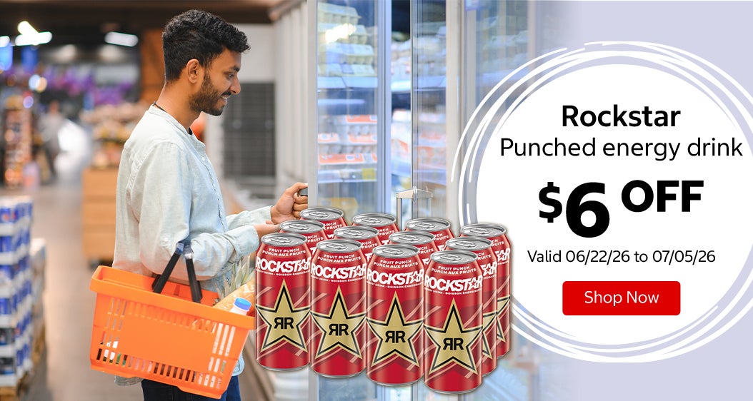 Rockstar Punched energy drink $6 OFF Valid 06/22/26 to 07/05/26 Shop Now 