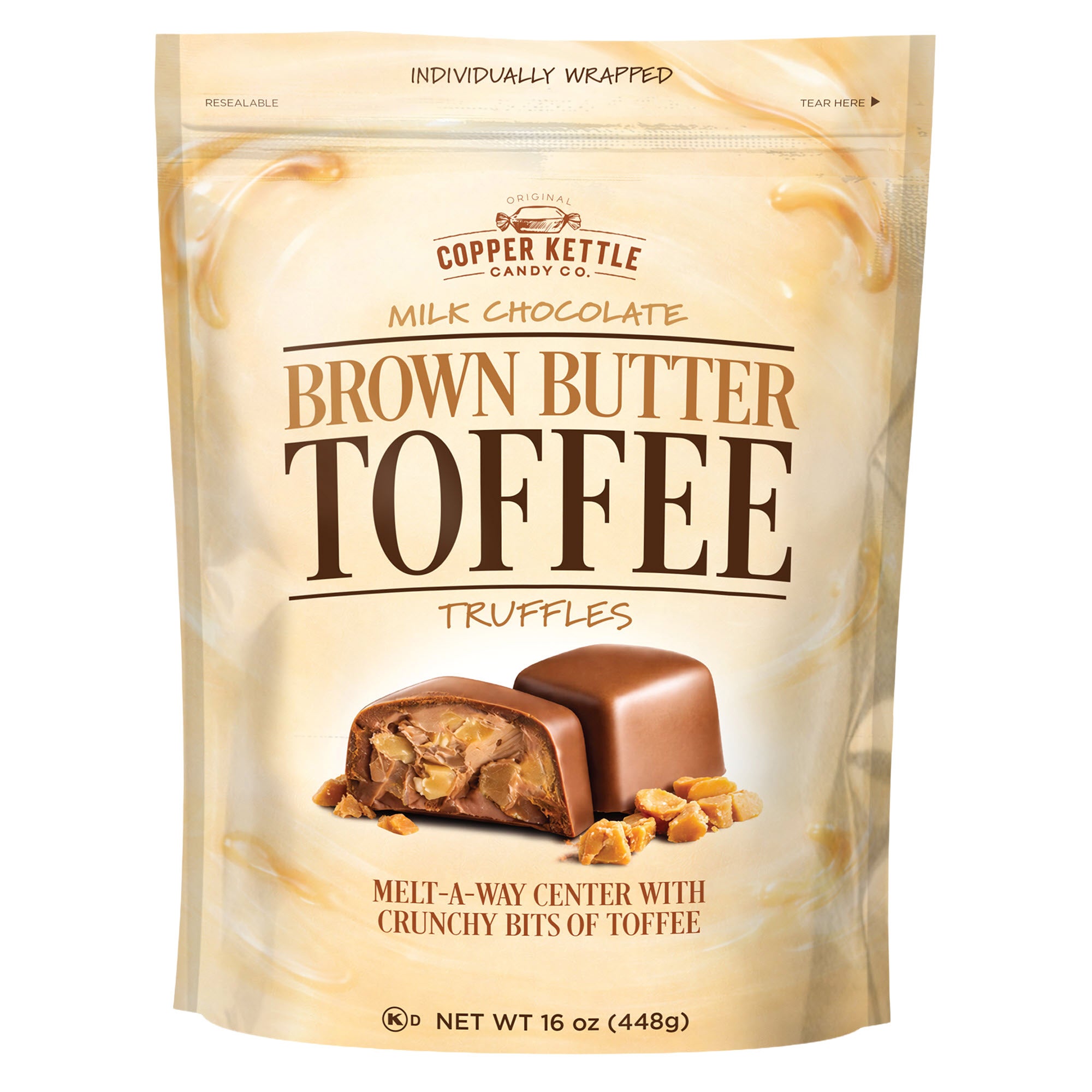 COPPER KETTLE TRUFFLES BROWN BUTTER TOFFEE 16 OZ