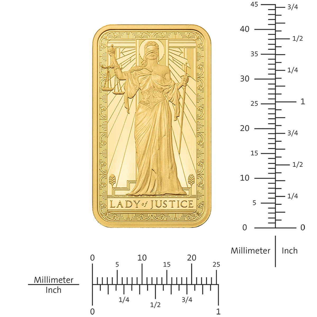 1 oz Gold Bar PAMP Suisse Lady of Justice (New in Assay) | Costco