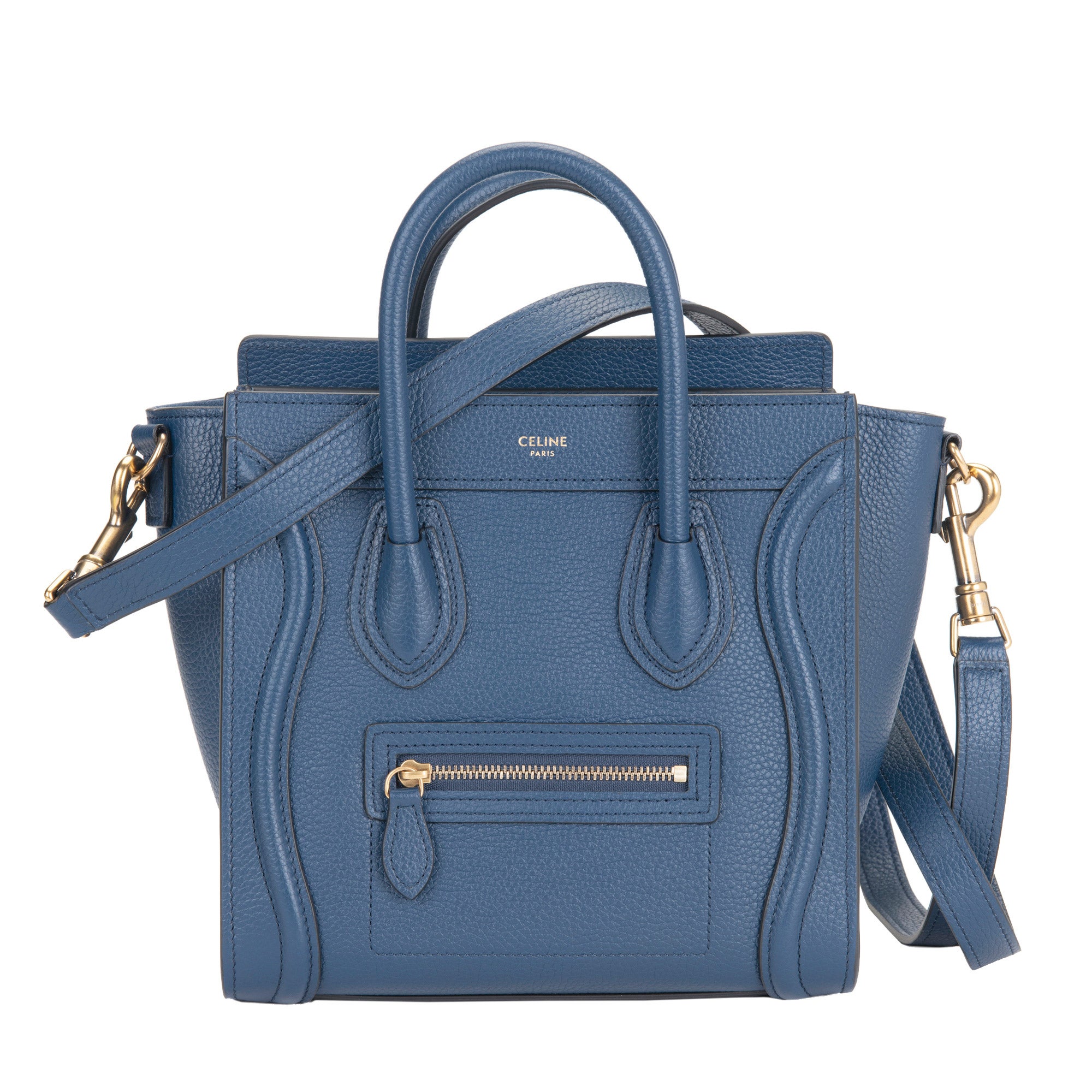 CELINE Luggage Nano ショルダーバッグ Celine Nano Luggage Shoulder Bag, Blue | Costco