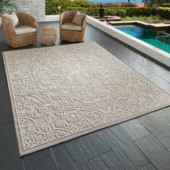Nautica Bridgeport Medallion Grey Indoor/Outdoor Area Rug | Costco