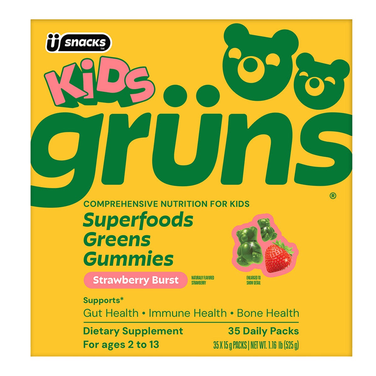 Grüns Superfoods Greens Gummies Kids