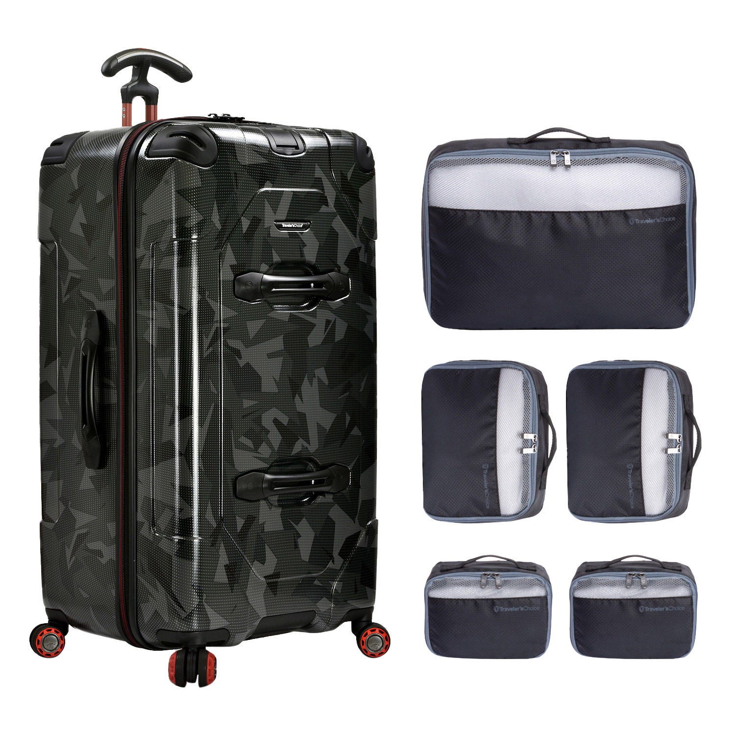 Traveler’s Choice 30" MaxPorter II Hardside Check-in Trunk Spinner with — 5 piece