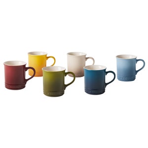Le Creuset Rainbow Classic Mugs, 6-pieces