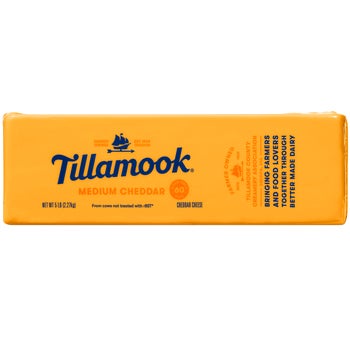Tillamook Medium Cheddar Cheese, 5 lbs | Costco