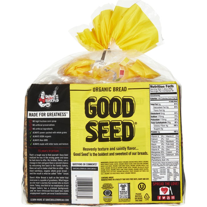 Dave's Organic Killer Bread, Good Seed, 27 oz, 2 ct | Costco