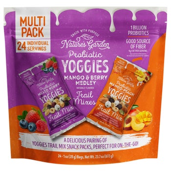 Nature's Garden Probiotic Yoggies Trail Mix, Variety Pack, 1 oz, 24 ct ...