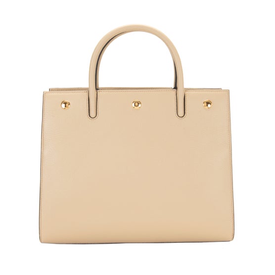 Burberry Small Leather Two Handle Title Bag | Costco