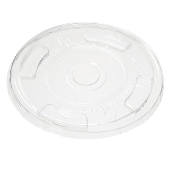 World Centric Compostable Plastic Cold Cup Lids, 9-24 oz, 200 ct