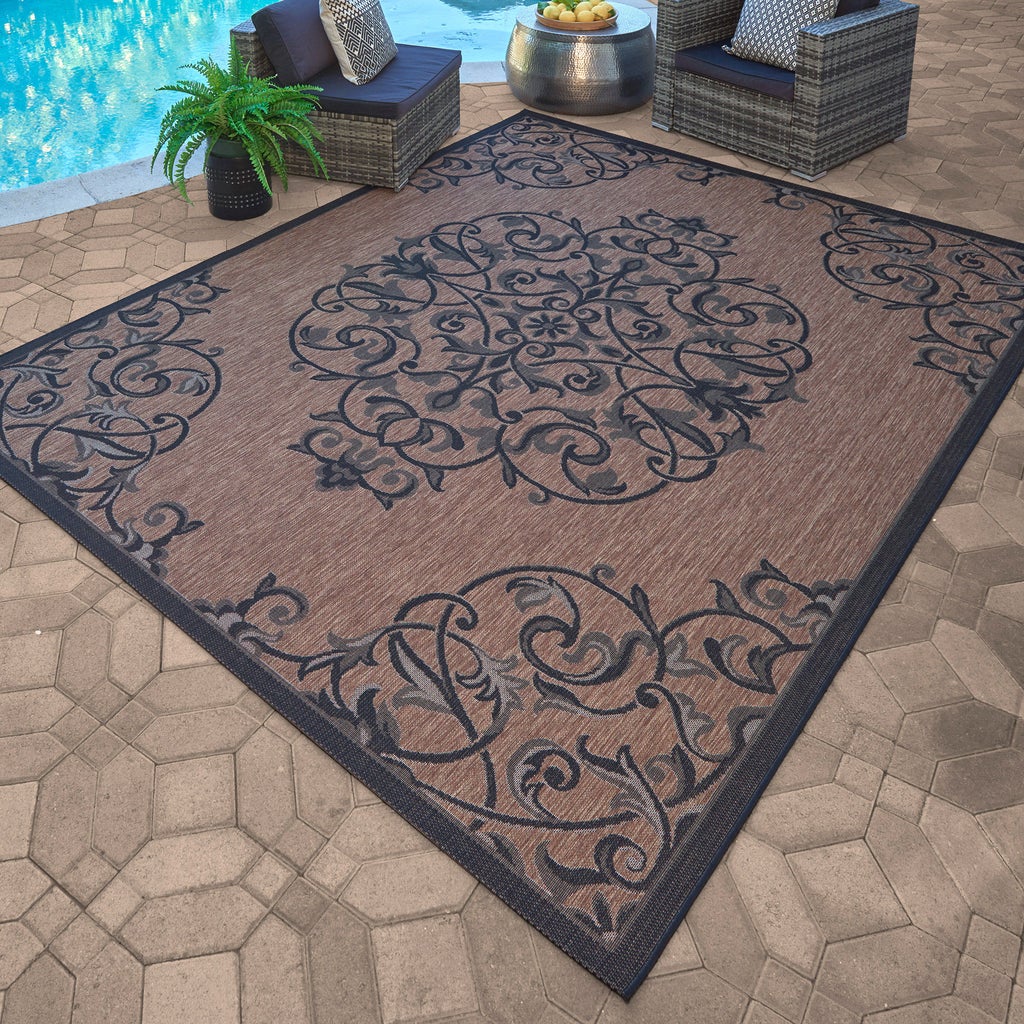 Naples Indoor/Outdoor Rug Collection, Tuscany Medallion | Costco