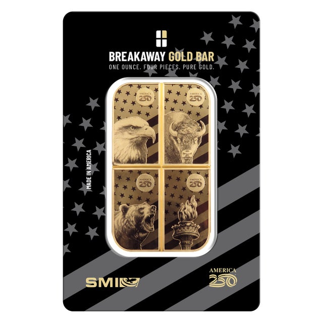 1 oz Sunshine Minting Breakaway Gold Bar