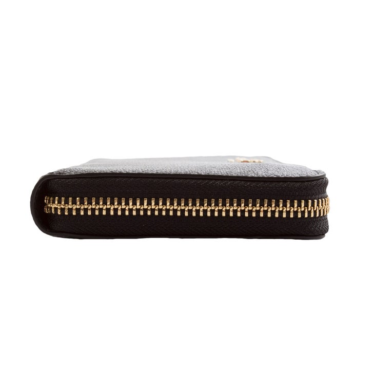 小物 COACH Money Clip Zip Wallet Black Coach Crossgrain Leather Accordion Zip Wallet, Black | Costco