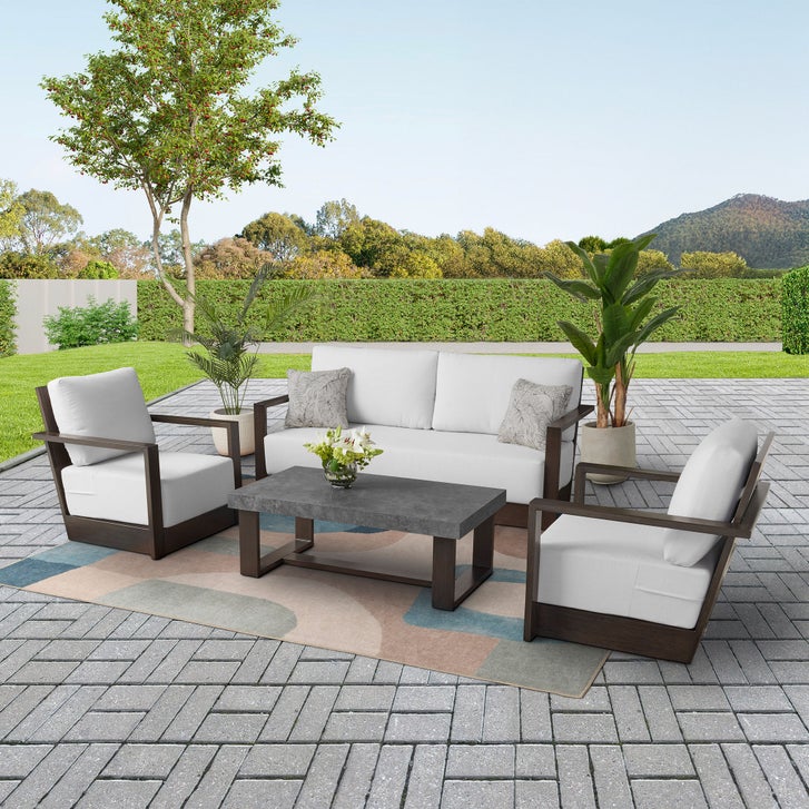 agio patio umbrellas Trenton Woven Slat Top Coffee Table by | Wicker Occasional Experience the perfect blend of modern aesthetics and premium protection with the 11 Sunbrella Agio Sling Chair Agio