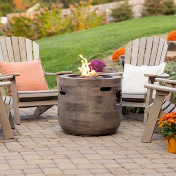 Sunbeam Oak Barrel Resin Fire Pit | Costco