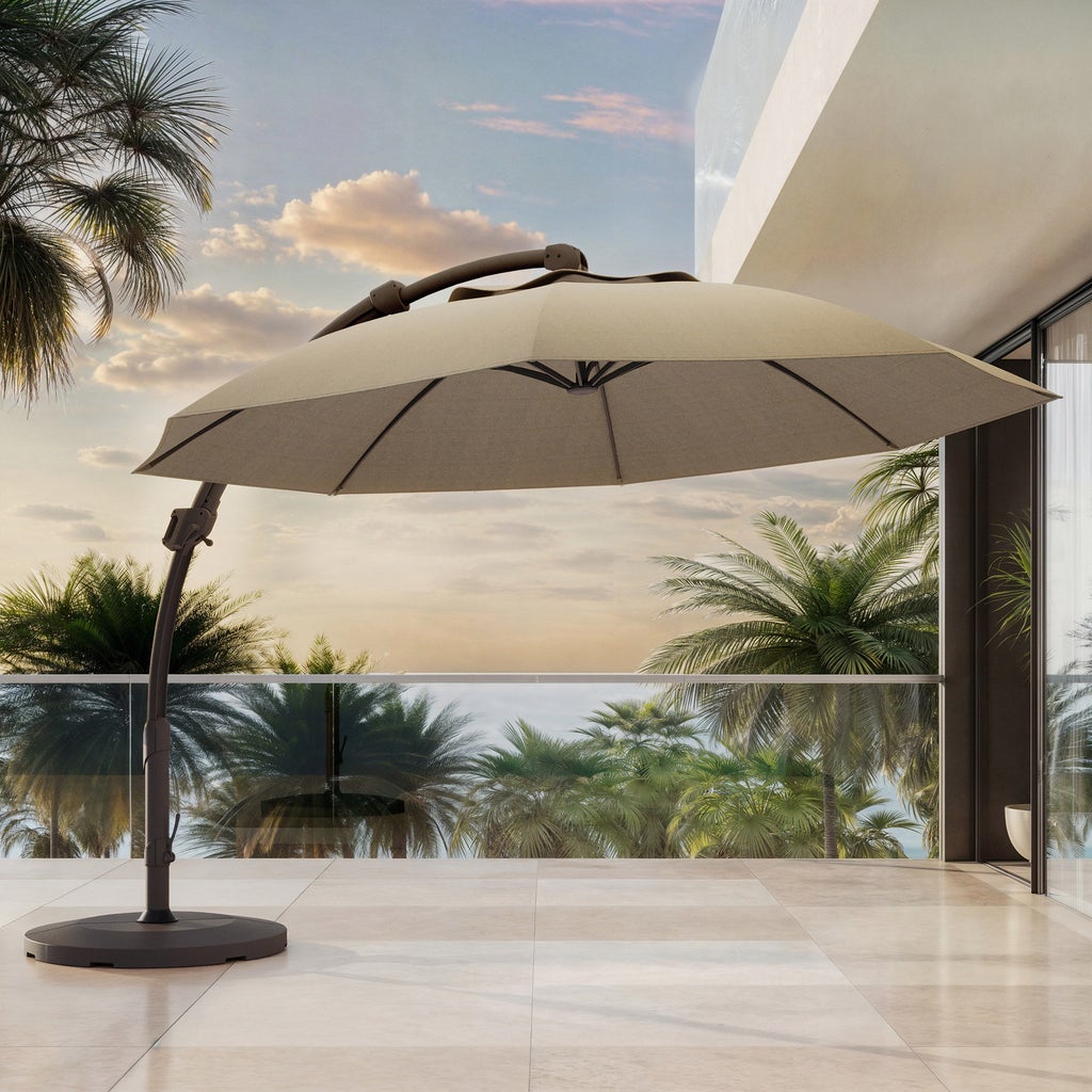concrete mounted patio umbrella 80lb Round Base – Outdoor Patio Umbrella Stand – still standing patio and a clean Jardinico 501 Concrete Cantilever Umbrella