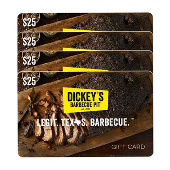 Four $25 Dickey's Barbecue Restaurant Gift Cards ($100 Value) for $80 + email delivery