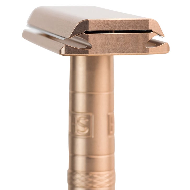Henson AL13 Copper Aluminium Safety Razor with Stand | Costco