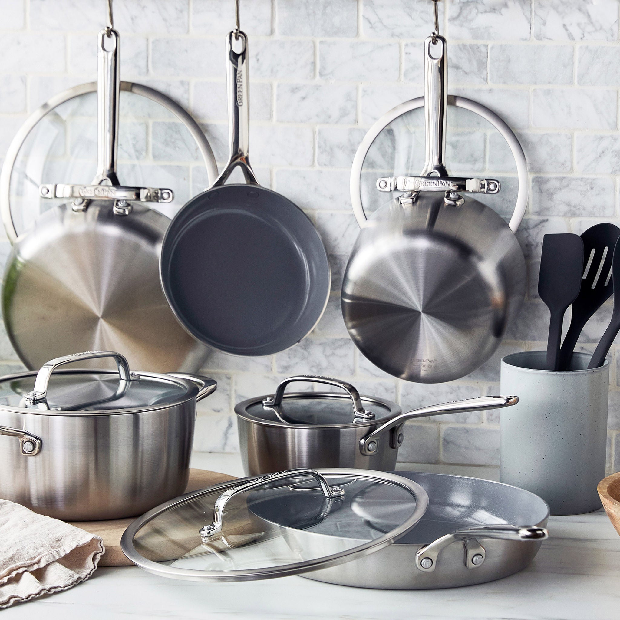 GreenPan GP3 Stainless Steel 11-piece Bundle | Costco