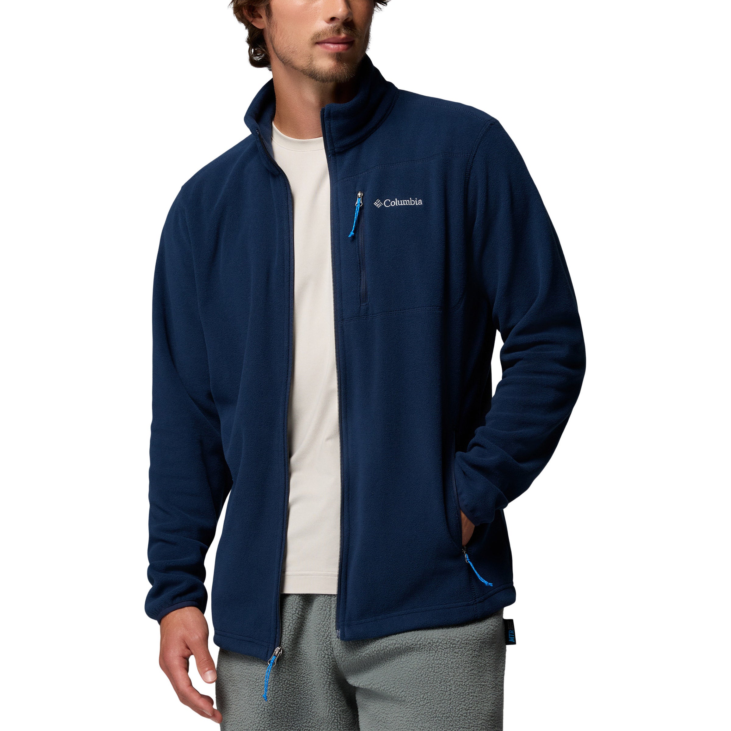 Columbia Men's Thompson Peak Full Zip Fleece Jacket 100% Polyester Mid-Weight - product detail image 5